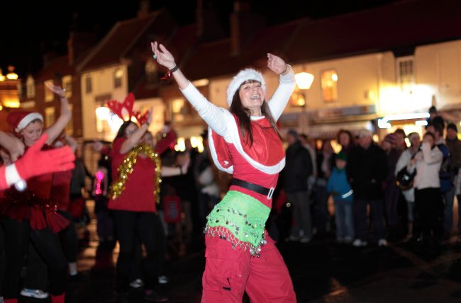 Festive fun at Beverley Christmas Light Switch on with Tracy Hammond