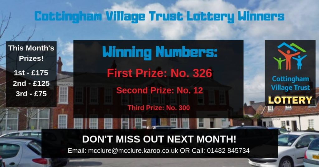 Have you heard about the Cottingham Village Lottery?  Are you in it?