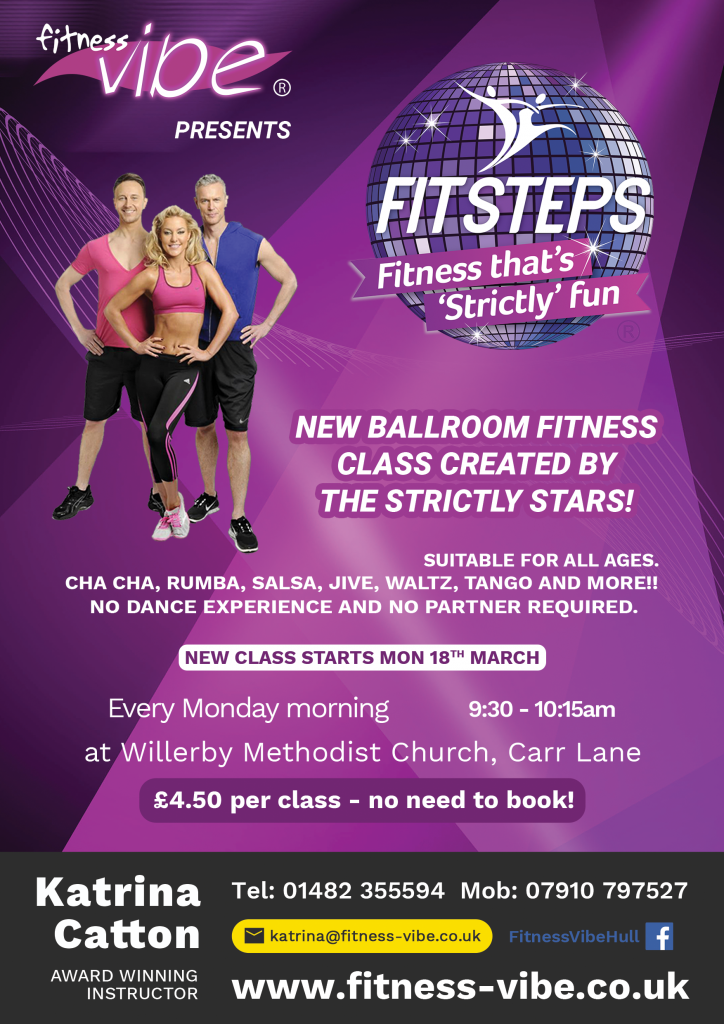 New Willerby Monday morning Strictly Fitsteps Class Starts Monday 18th March!
