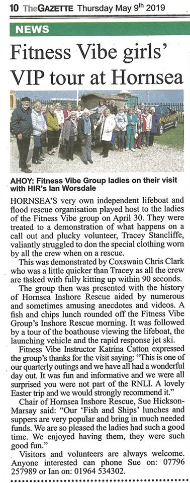 Fitness Vibe article in local newspaper.