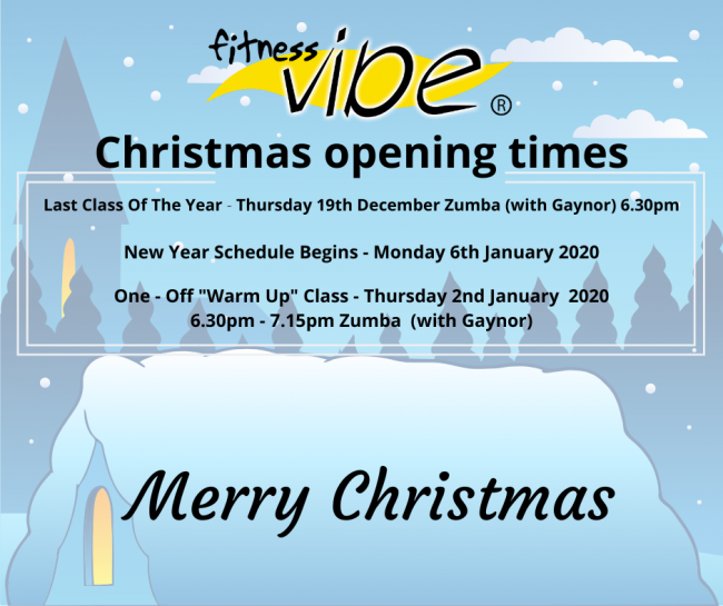 Opening times over the Christmas/New Year holiday period