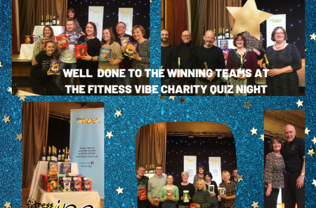 Well done to the winning teams at the Fitness Vibe Charity Quiz Night Friday 6th March