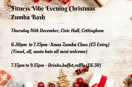 Evening Christmas Zumba Bash Thursday 16th December