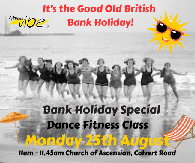 Bank Holiday Dance Fitness/Keep Fit class Monday 25th August 11am Church of Ascension