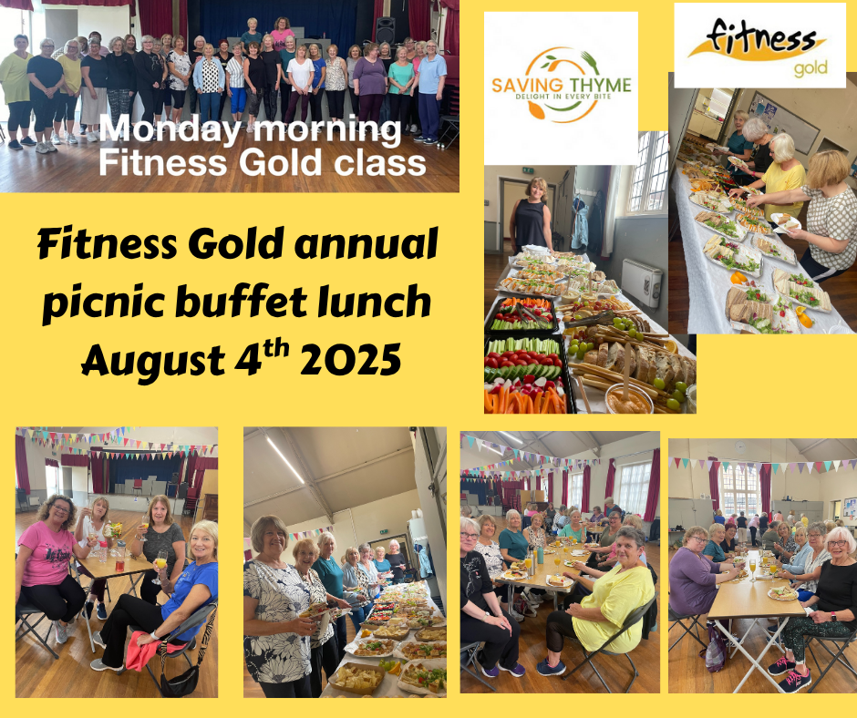 Fitness Gold annual picnic/buffet lunch Monday 4th August